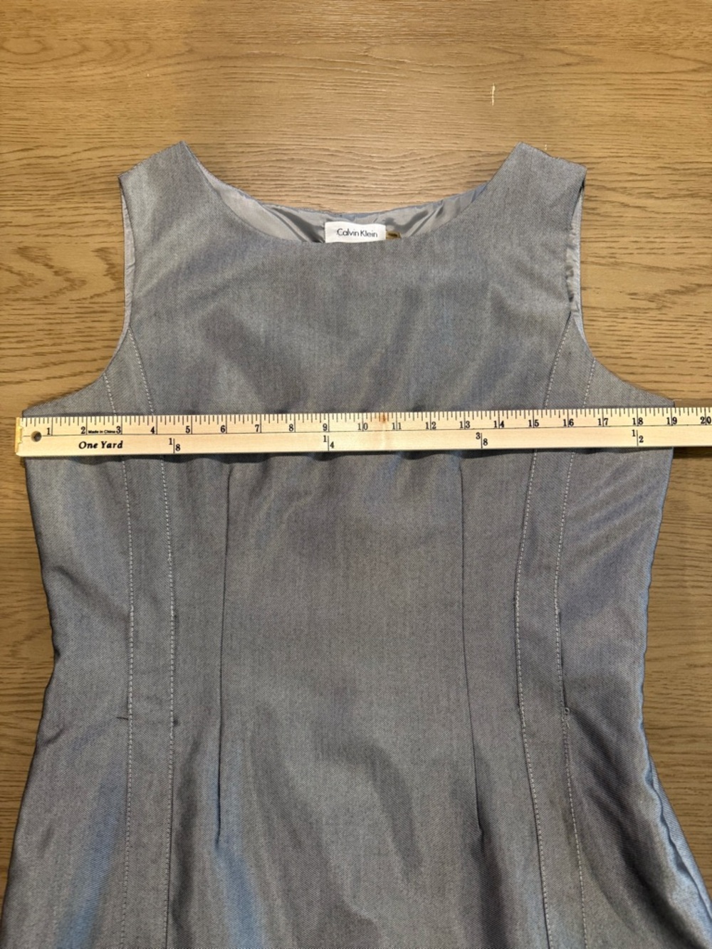 Calvin Klein Belted Sheath Dress‎ Women's 12 Sleeveless Tailored Career Office - Picture 10 of 12